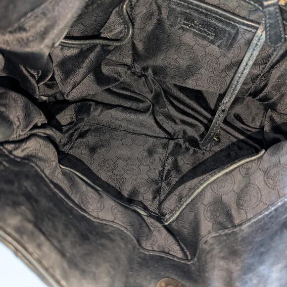 Michael Kors Black and Gold Studded Hamilton North South Tote